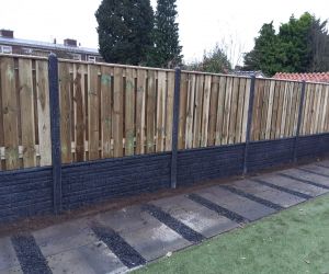 Luxe Grenen (hout-betonschutting) 2